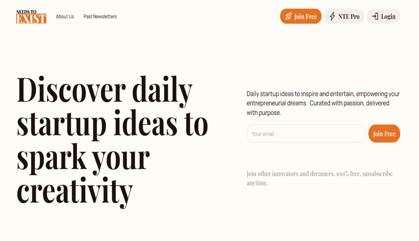 Needs To Exist - top startups newsletter